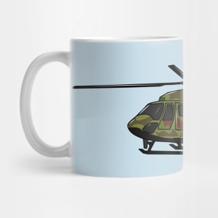 Army helicopter cartoon illustration Mug